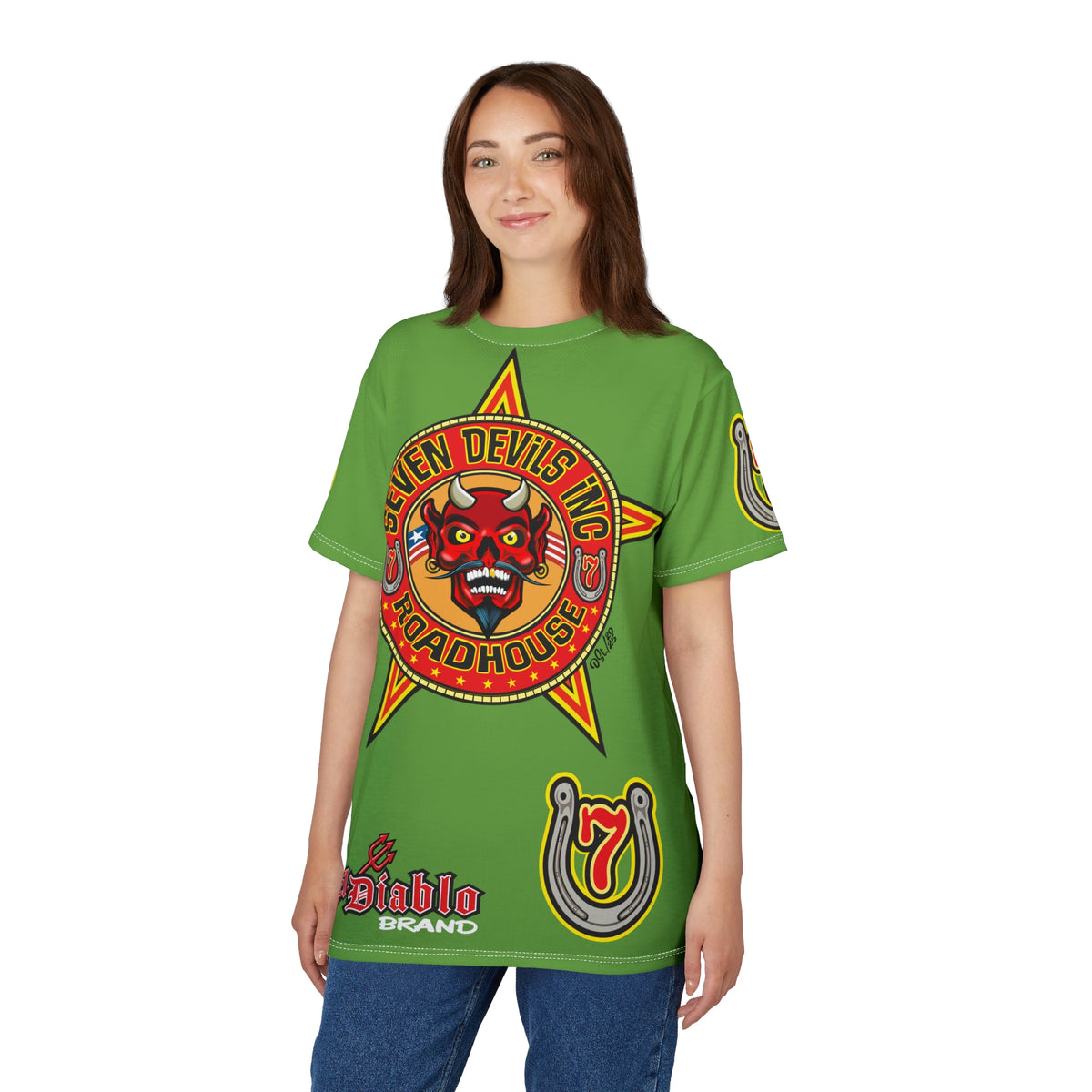Seven Devils Inc. Roadhouse HiViz Graphic Tee - Motorcycle Custom Riding Super Tee