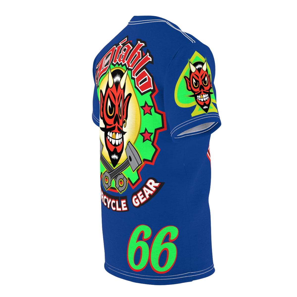 El Diablo Motorcycle Threads - Unisex Cut & Sew Tee - HiViz Color - Edgy Graphic Tee for Bikers