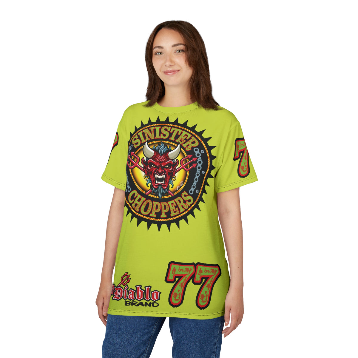VERY Special HIVIZ Sinister Choppers MR GREEN SUPER T— Ride Cool, Look Cool in our Best Super Tee
