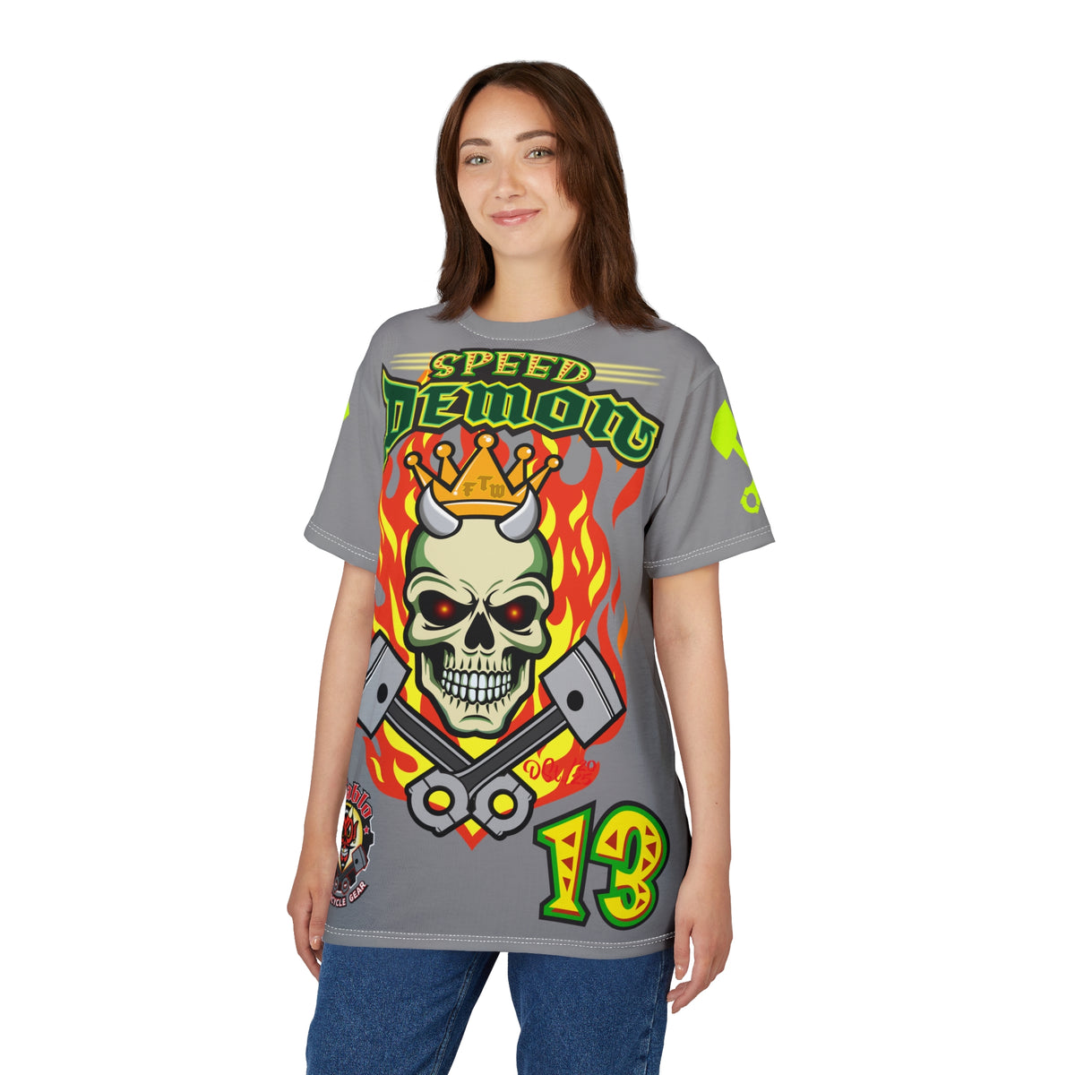 Speed Demon Hellfire HiViz Super Tee - THE Perfect Motorcycle Riding Tee - High Comfort & Perfect Fit Super Tee