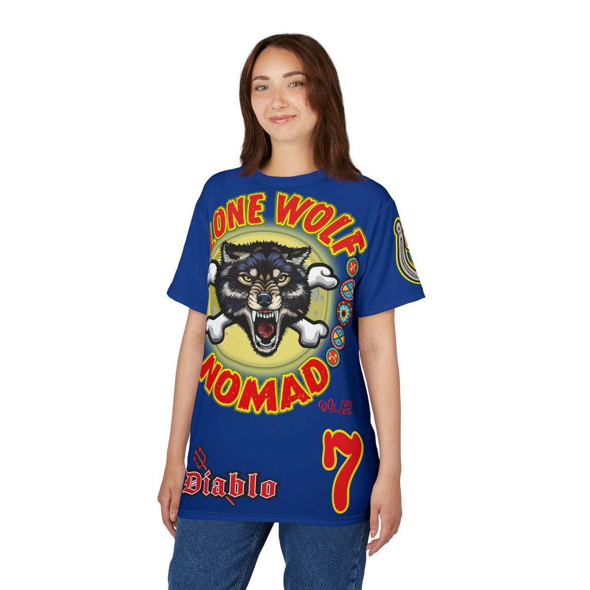 Lone Wolf Nomad HiViz Super Tee - Special Design for Independent No Club Riders