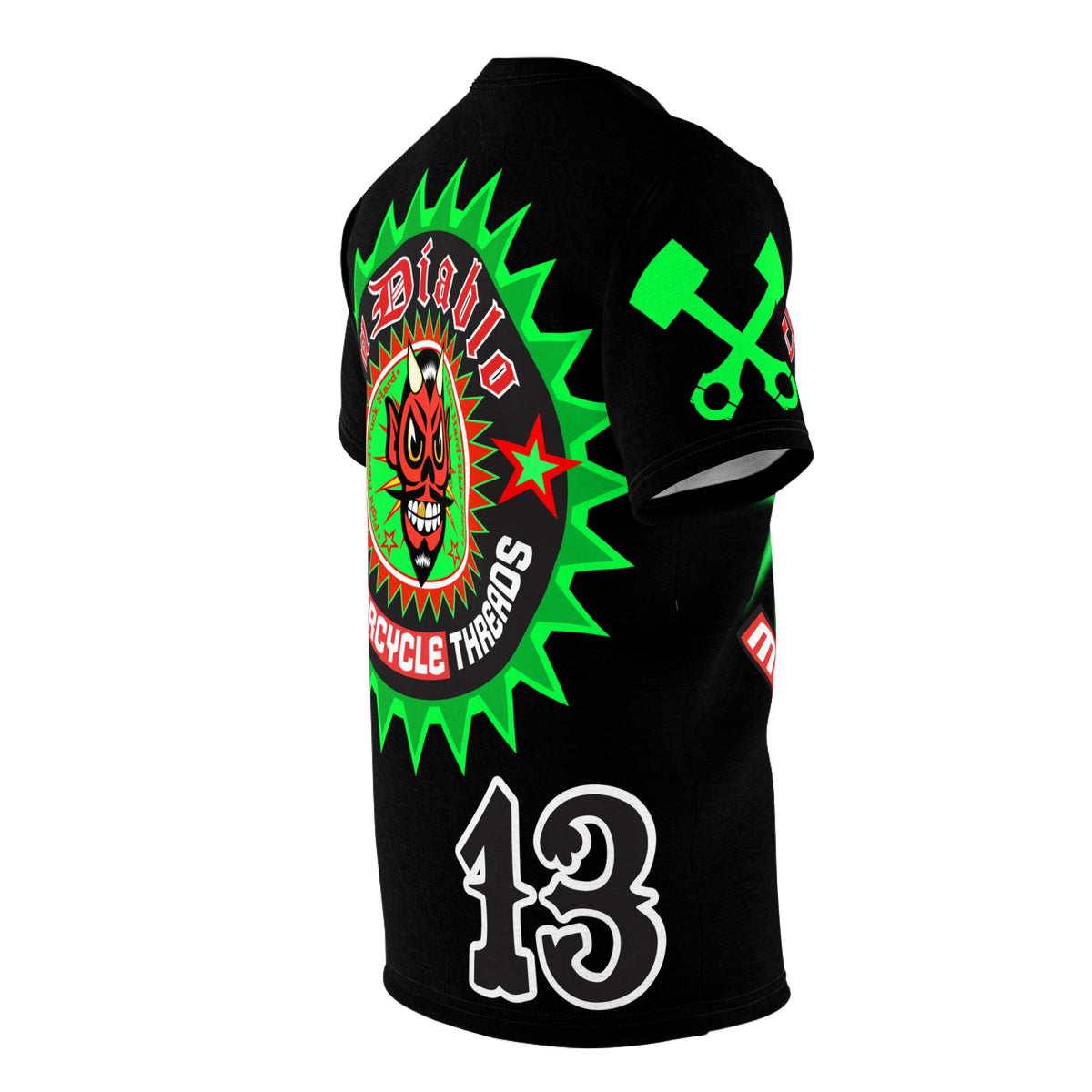 El Diablo Brand Hiviz Unisex Motorcycle Riders Super Tee