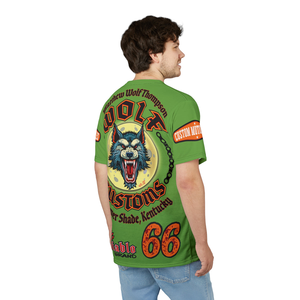 MWT Wolf Custom Motorcycles Super Tee — Viciously Cool High Performance Motorcycle Riding Shirt