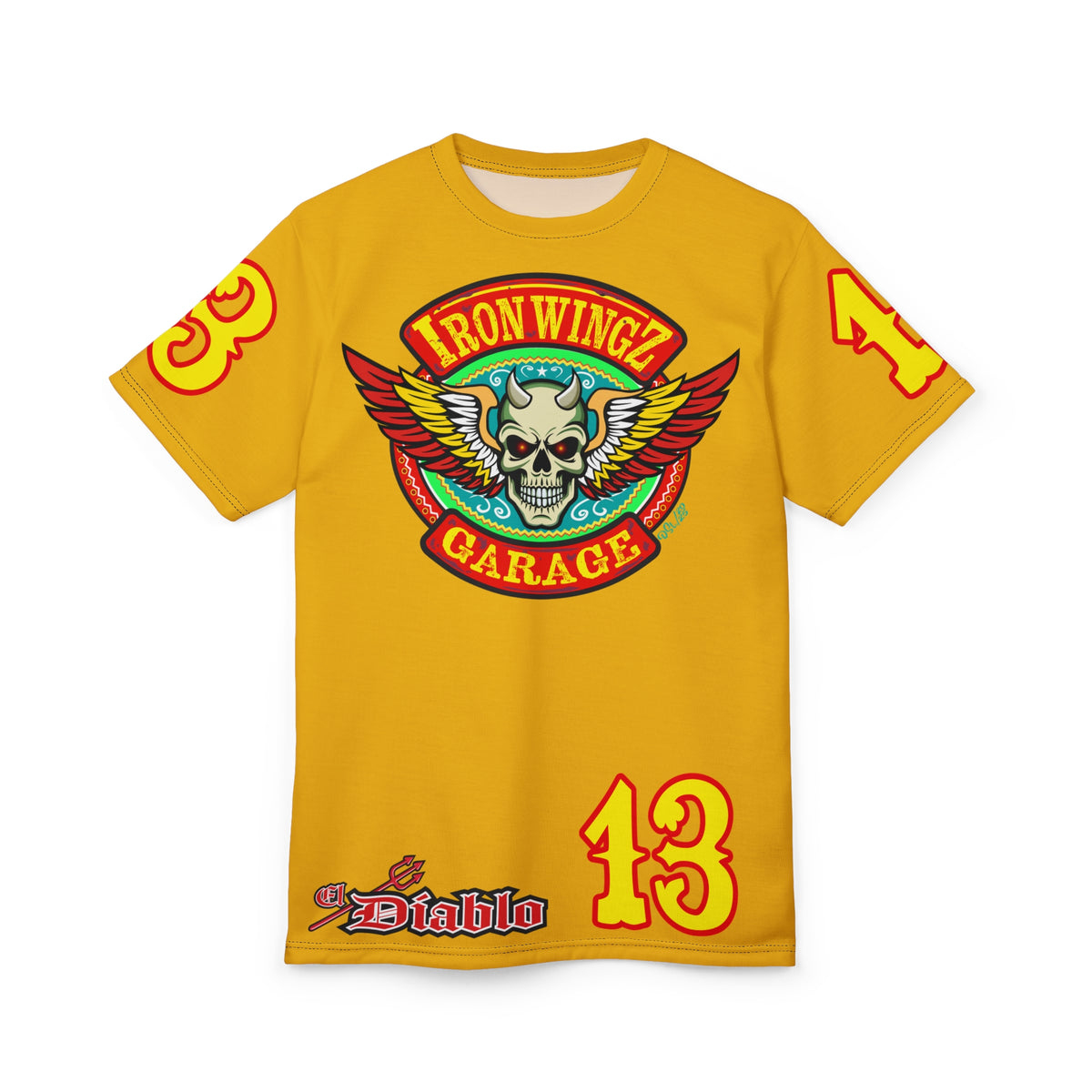 Iron Wingz Garage HiViz Super T - Hardcore Motorcycle Riders Cut