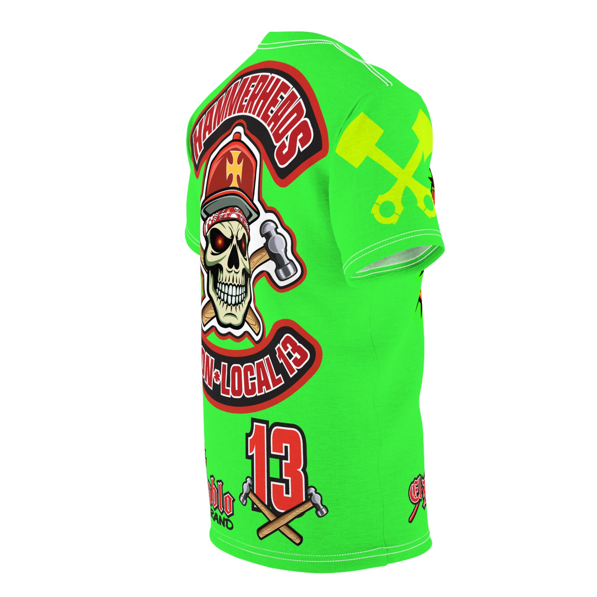 Very Special Hammerheads Union Local 13 - SoCal 619 Special Edition - Custom HiViz Motorcycle Riding Tee Shirt _ Super Comfort and Fit