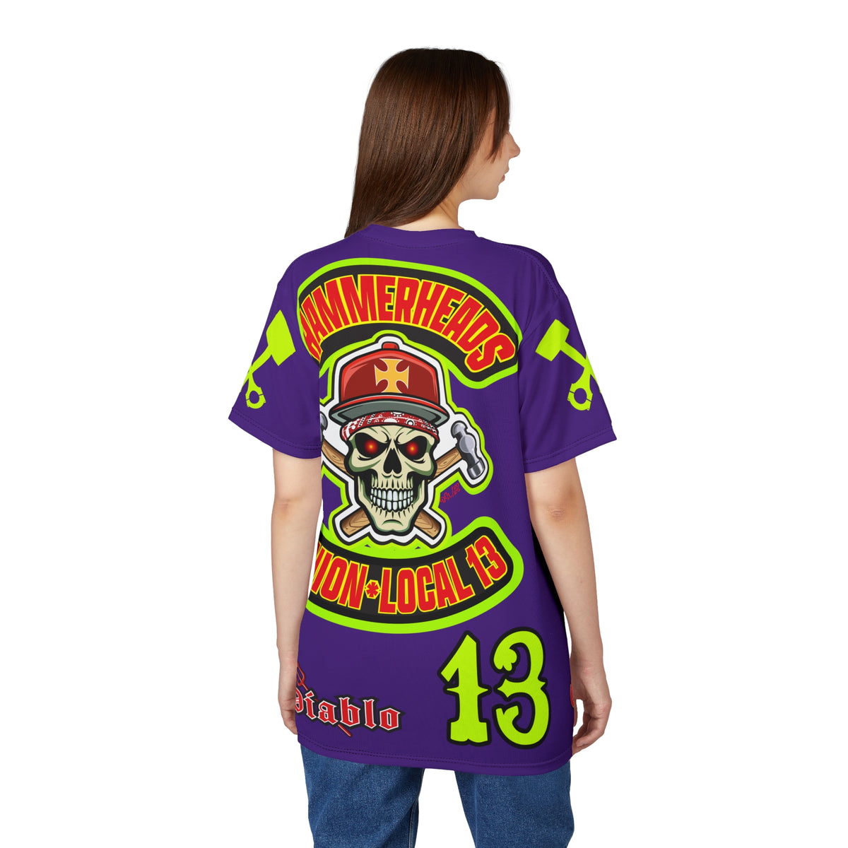 Hammerheads Union Local 13 -  SoCal 619 Special Edition - Custom HiViz Motorcycle Riding Tee Shirt _ Super Comfort and Fit