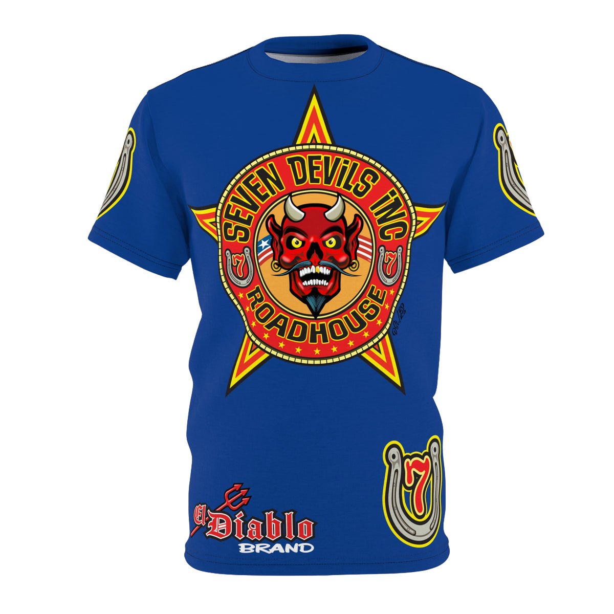 Seven Devils Inc. Roadhouse Deluxe HiViz Graphic Tee - Motorcycle Custom Riding Super Tee