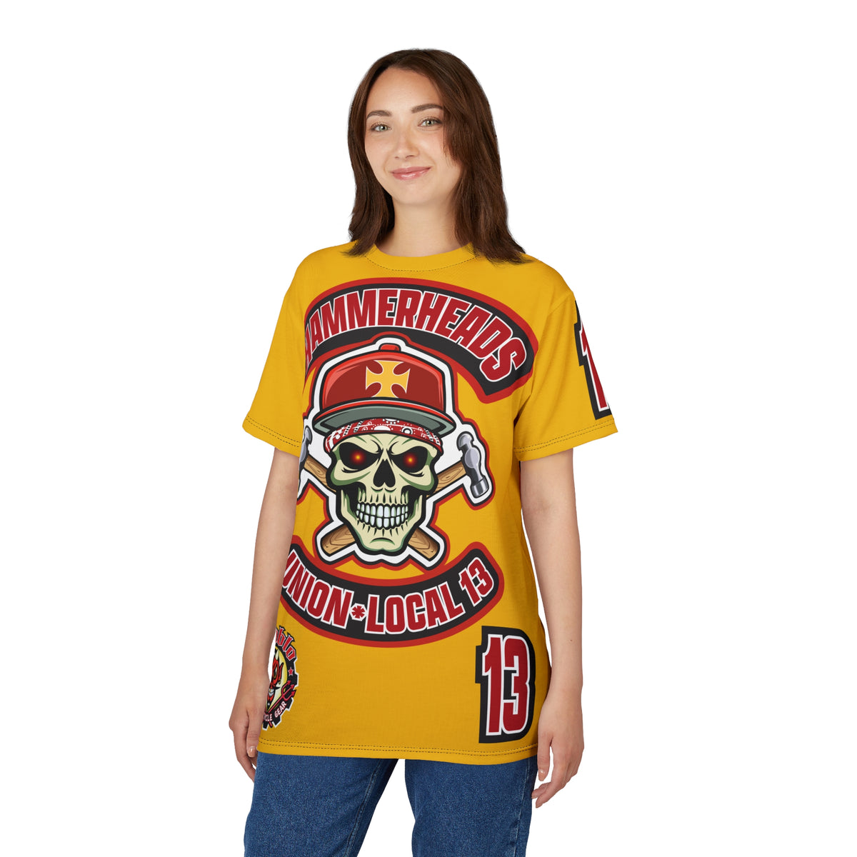 Hammerheads Union Local 13 HiViz Super Tee - Rough Tough Bad Attitude Motorcycle Riding Tee