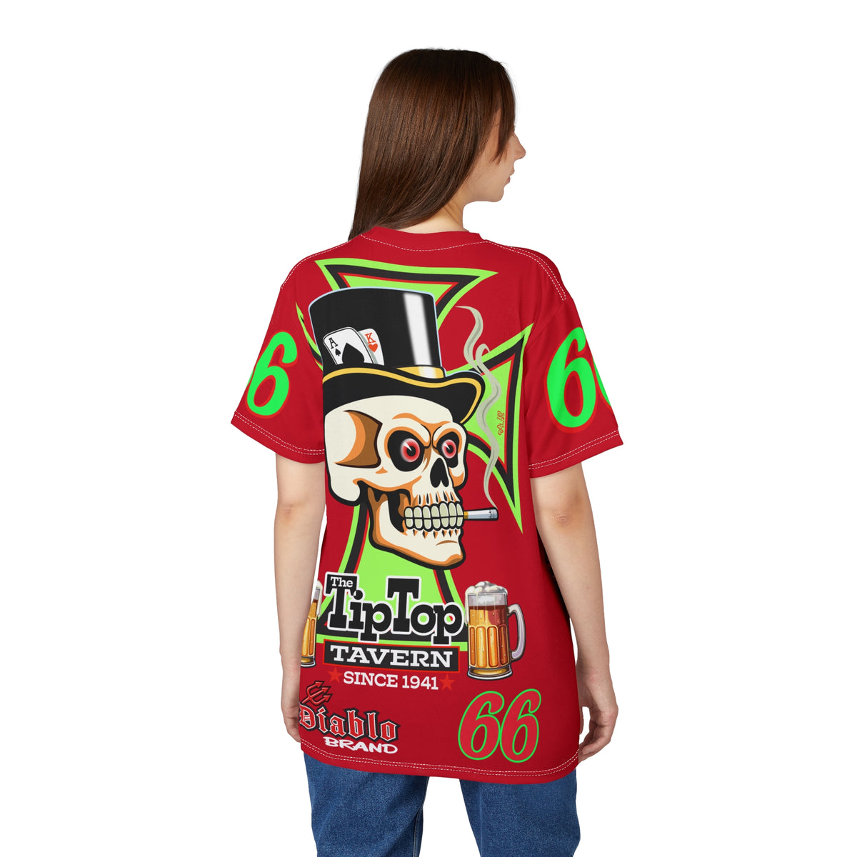 Tip Top Tavern Dive Bar Super Tee - Special Edition Blood Red XL Graphics - America's Best Dive Bar - Bikes Beers Babes & Bros. - Biker Bar Tee