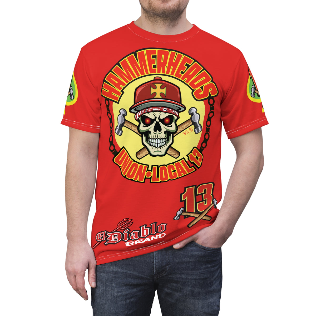 Hammerheads Union Local 13 FAFO -  Custom Motorcycle Riding Tee Shirt _ Super Comfort and Fit