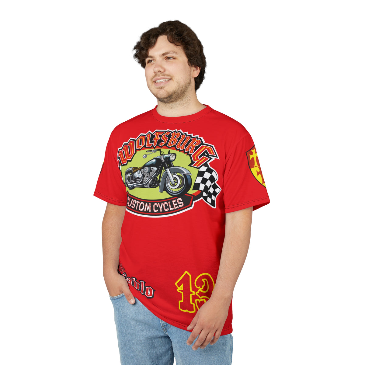Wolfsburg Custom Cycles HiViz High Comfort Motorcycle Riders Super Tee