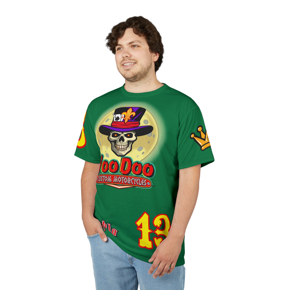VooDoo Custom Motorcycles HiViz Unisex Graphic Biker Tee