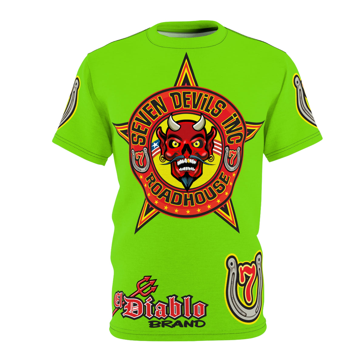 Very Special Seven Devils Inc. Roadhouse HiViz Graphic Tee - Motorcycle Custom Riding Super Tee