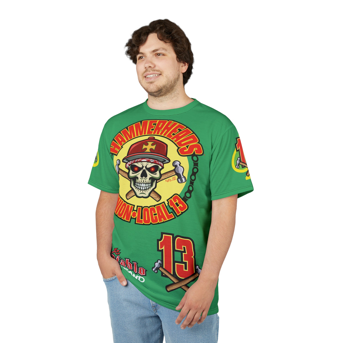 Hammerheads Union Local 13  -  Custom Motorcycle Riding Super Tee - Super Comfort and Fit