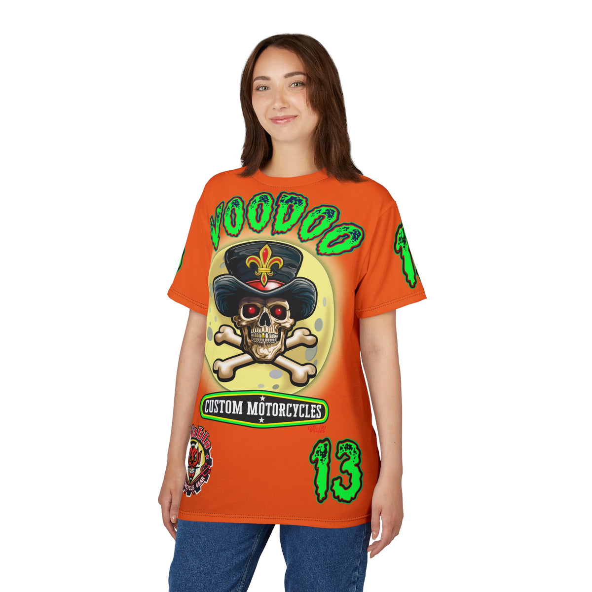 Voodoo Lucky 13 Motorcycle Ultimate HiViz Super Tee, XL Graphics , Custom Riding Apparel