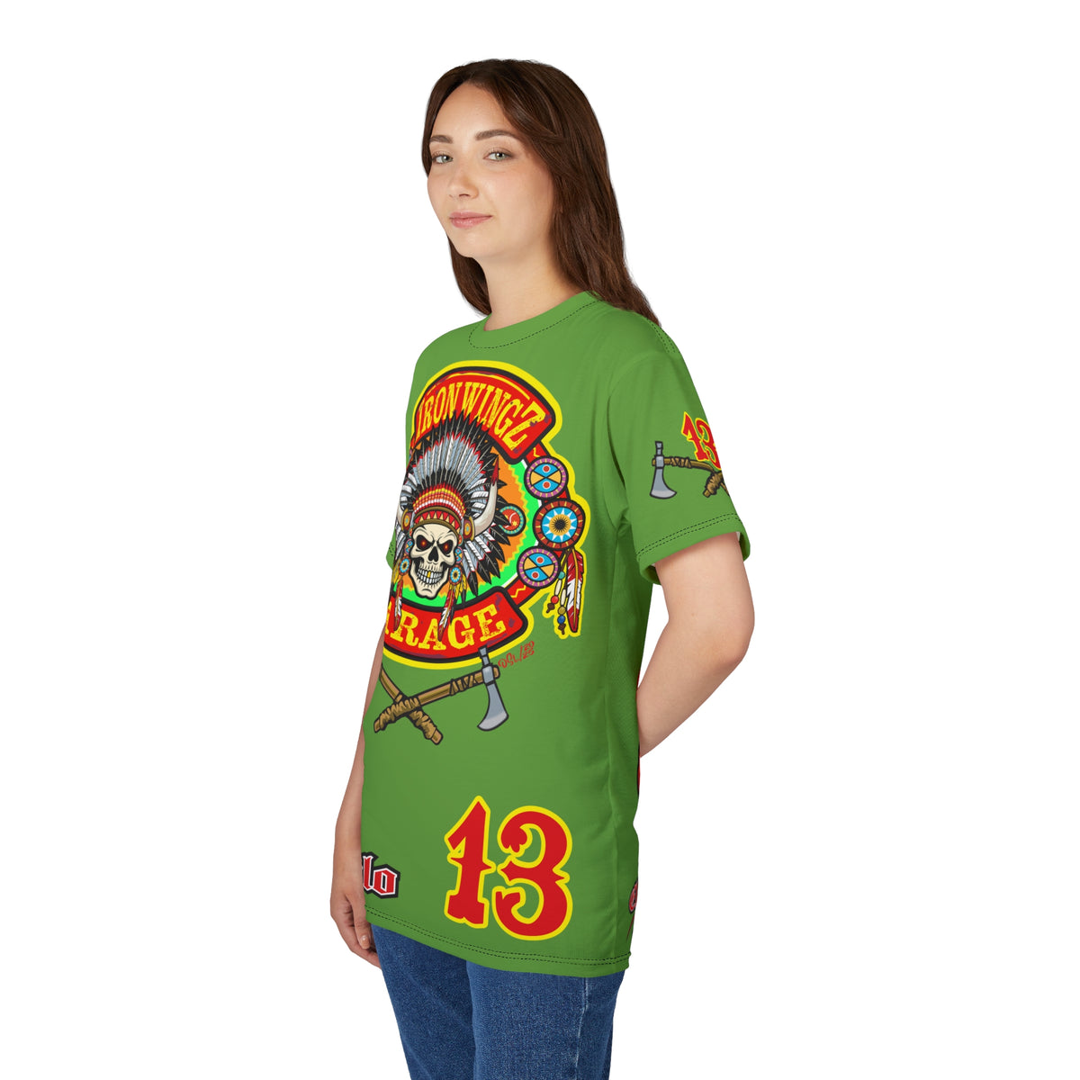 Iron Wingz Garage HiViZ Motorcycle Rider Super Tee