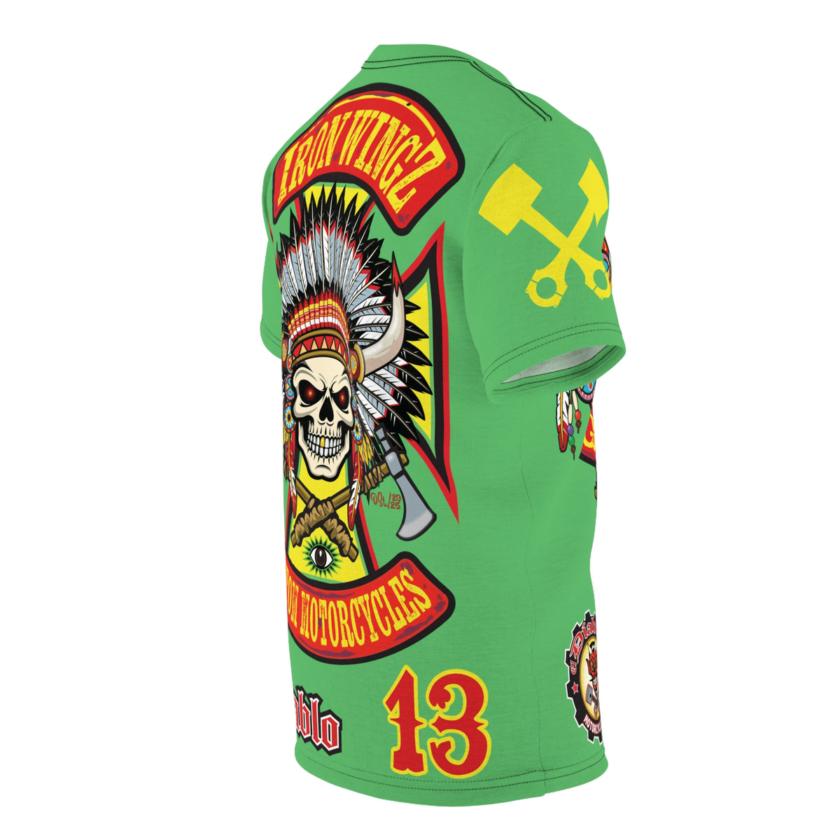 Iron WingZ Garage  Graphic Super Tee, Edgy Streetwear, Customized Apparel, Gift for Bikers