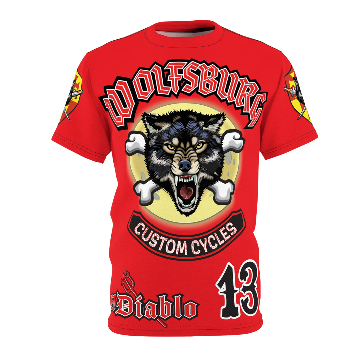 Wolfsburg Custom Cycles HiViz, High Performance, Ultimate Comfort. Motorcycle Super Tee