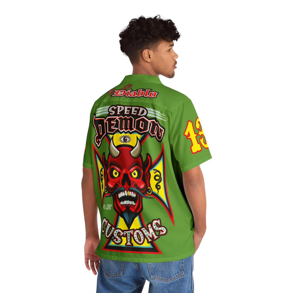 Big Bopper Men's Hawaiian Shirt - Loose, Comfortable Button Up Shirt for Easy Breezy Riding - Sizes to 5XL