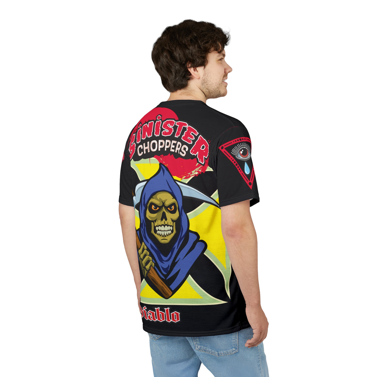 Sinister Choppers HiViz Super Tee - The Dark Reaper Rides Again !!!!
