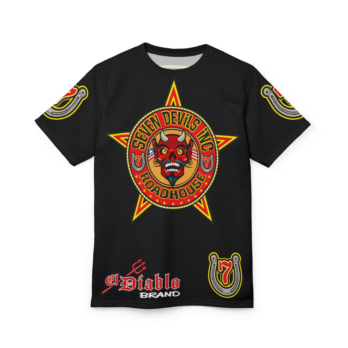 Seven Devils Inc. Roadhouse HiViz Graphic Tee - Motorcycle Custom Riding Super Tee