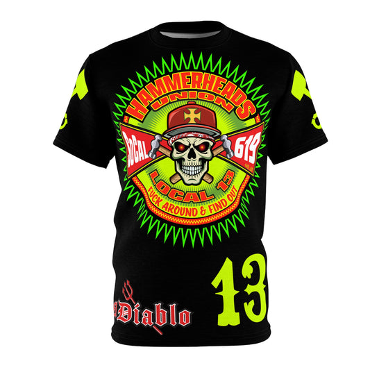 Hammerheads Union Local 13 -  SoCal 619 Special Edition - Custom HiViz Motorcycle Riding Tee Shirt _ Super Comfort and Fit