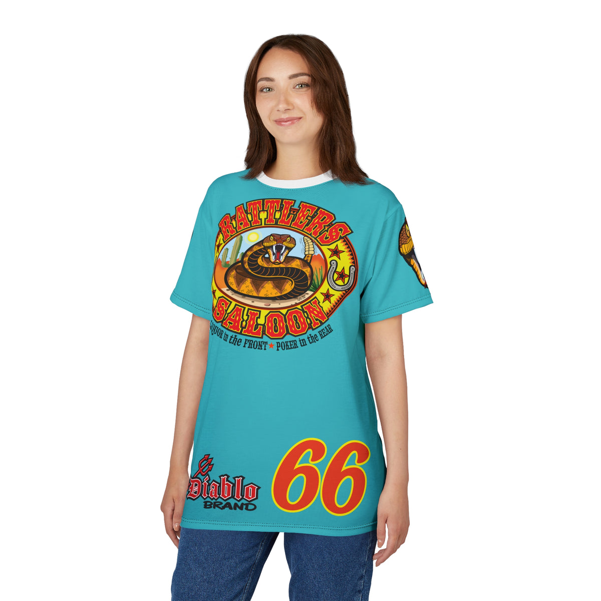 Rattlers Saloon  SUPER TEE — Vintage Biker 66 Graphic Shirt