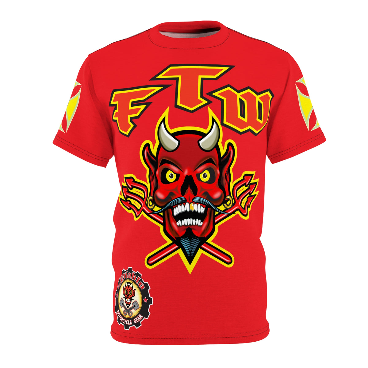 FTW Motorcycle Riders Super Tee - Edgy HiViz Colour Graphics - Show Your Attitude in Style