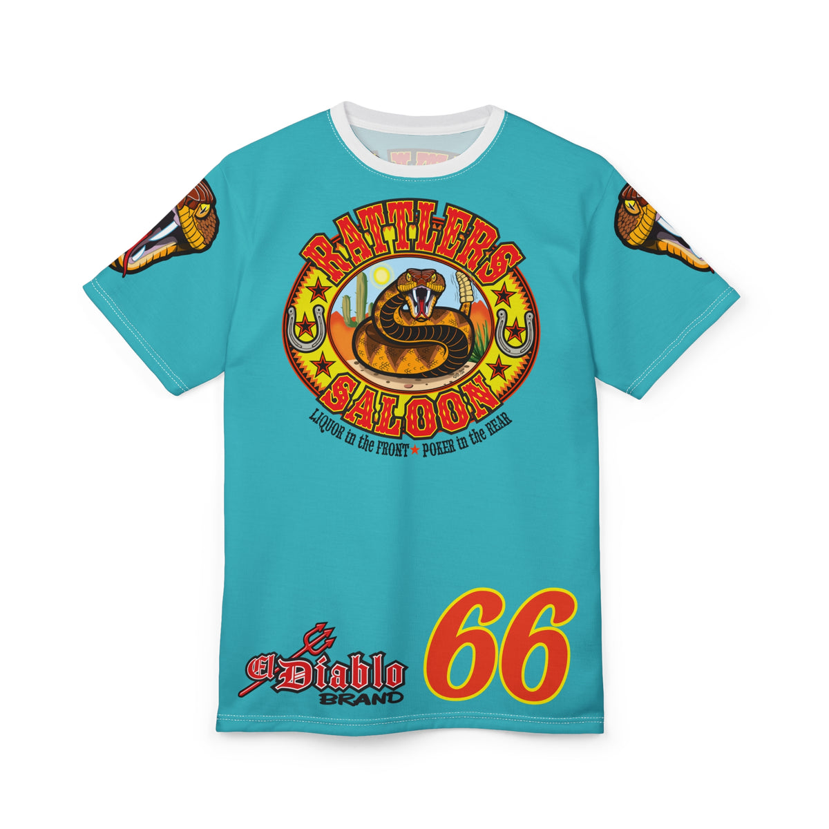Rattlers Saloon  SUPER TEE — Vintage Biker 66 Graphic Shirt