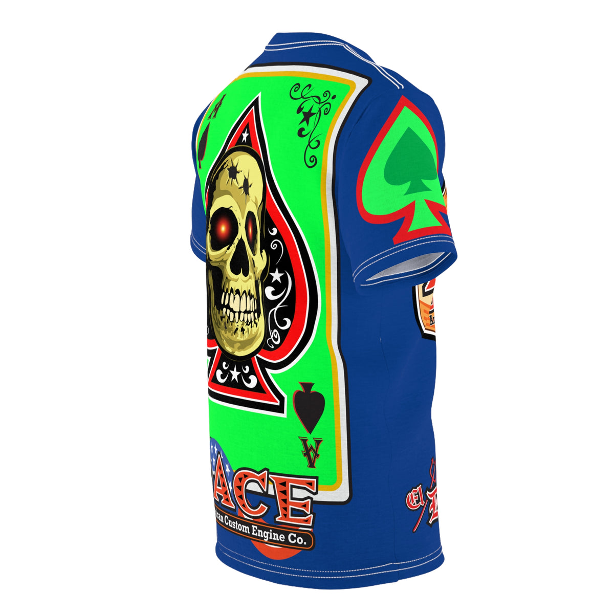 American Custom Engines ACE - Special Lumina Green  Ace of Spades Death Card High visibility Graphics