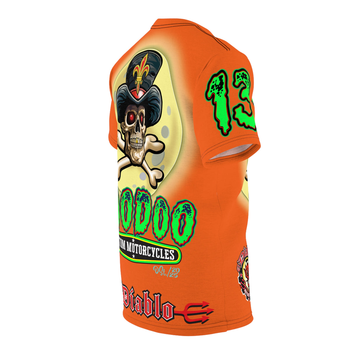 Voodoo Lucky 13 Motorcycle Ultimate HiViz Super Tee, XL Graphics , Custom Riding Apparel