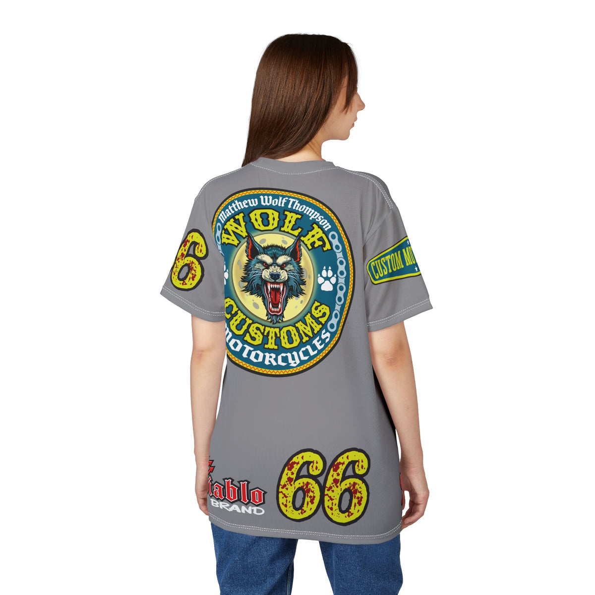 MWT Wolf Customs '66 Graphic Super  Tee — Retro Motorcycle Club Shirt The Best Biker Riding Tee EVER !!!