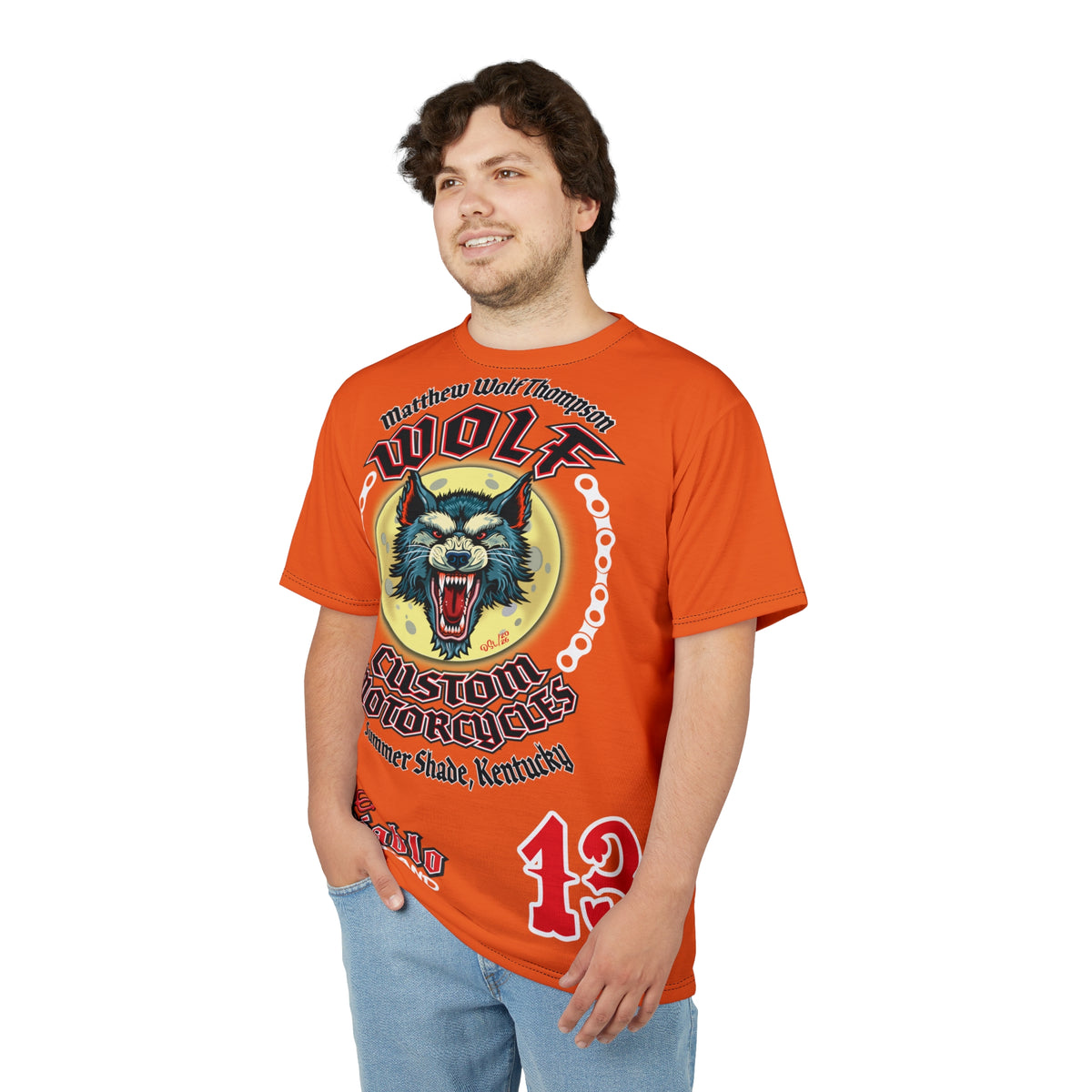 MWT Wolf Custom Motorcycles Super Tee — Viciously Cool High Performance Motorcycle Riding Shirt