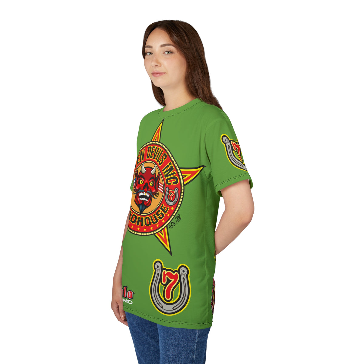 Seven Devils Inc. Roadhouse HiViz Graphic Tee - Motorcycle Custom Riding Super Tee