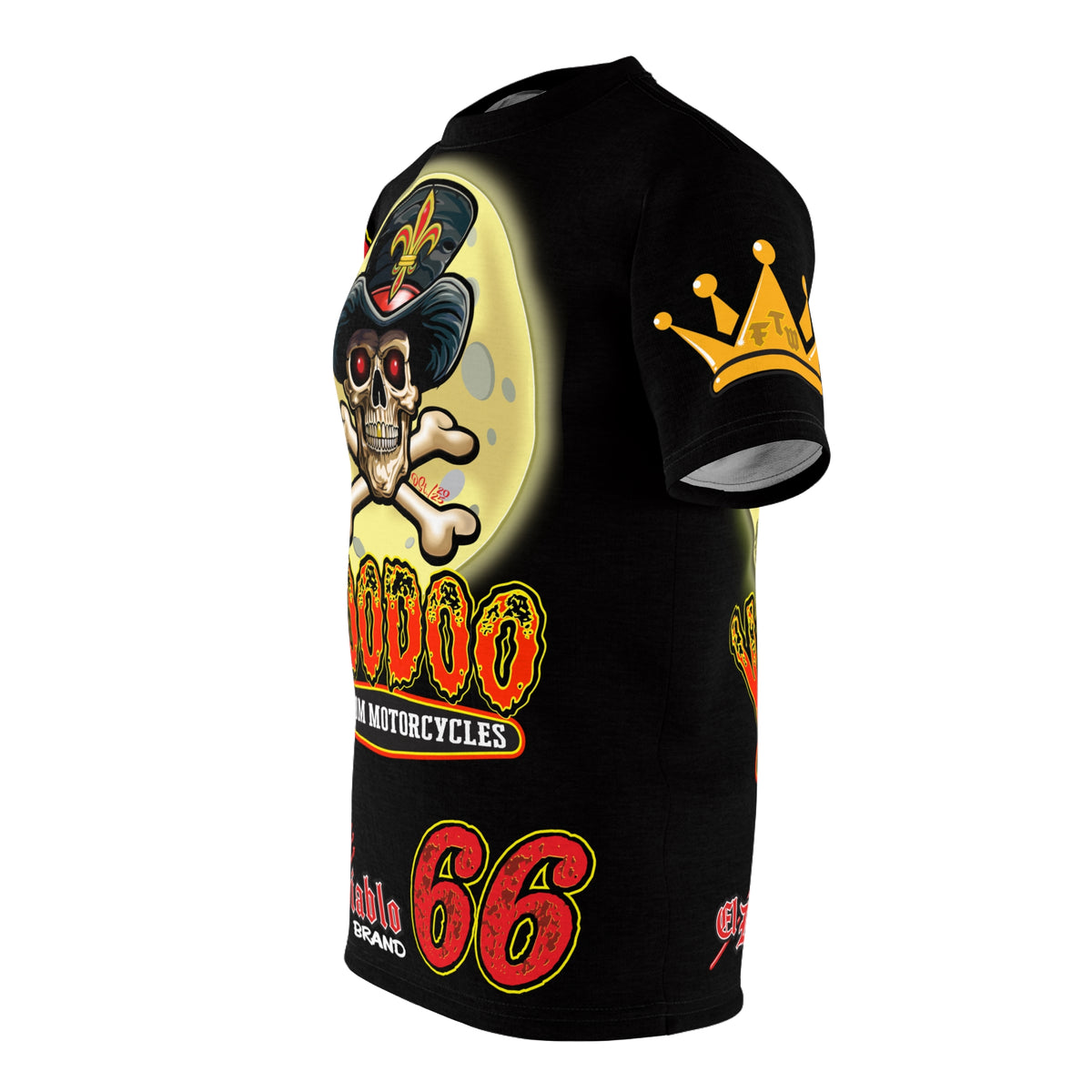 VooDoo Custom Motorcycles  Route 66 Unisex Super Tee - High Performance Riding Gear