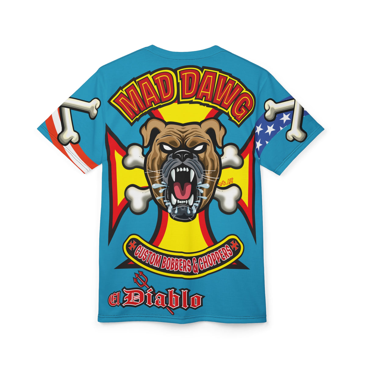 Mad Dawg Customs, Edgy Motorcycle Apparel, HiViz Custom Riding TEE, Rebel Fashion, Biker Style