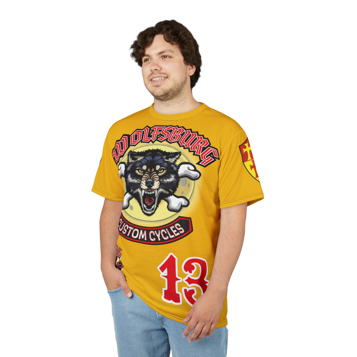 Wolfsburg Custom Cycles HiViz Graphic Super Tee for Bikers