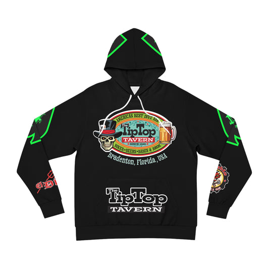 HoodZ Tip Top Tavern America's Best Dive Bar Super Hoodie - Ace of Spades Special Edition - High Visibility Lumina Green Accents