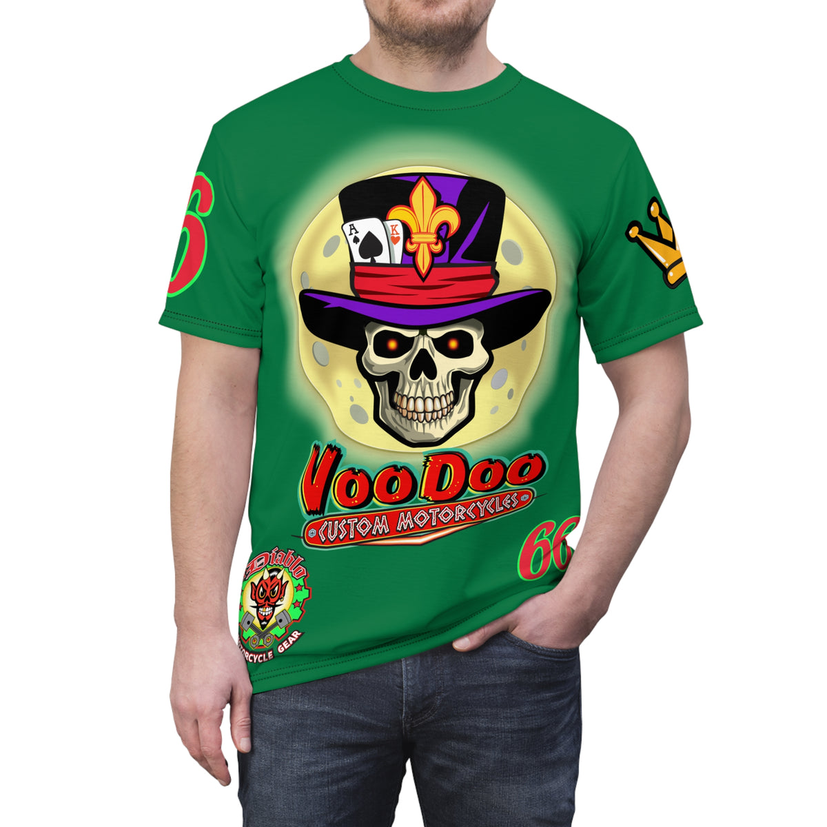 VooDoo Custom Motorcycles  Unisex Super Tee - High Performance Riding Gear