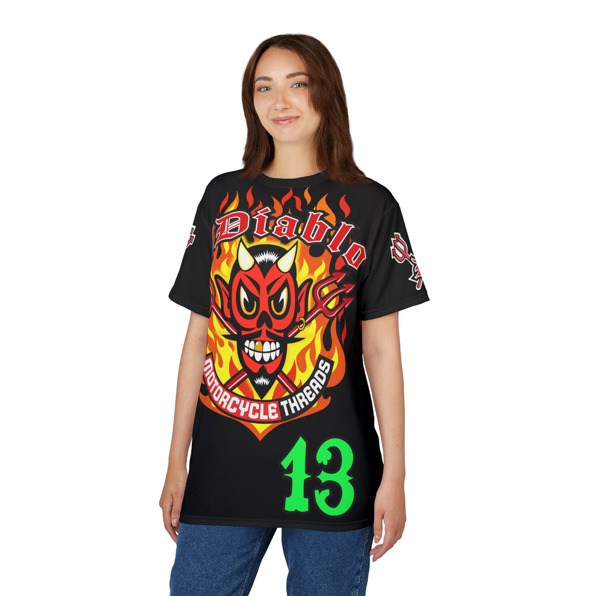 El Diablo Brand HiViz Company Super Tee, Xl Bright Graphics, Ultimate Fit & Comfort Riding Tee