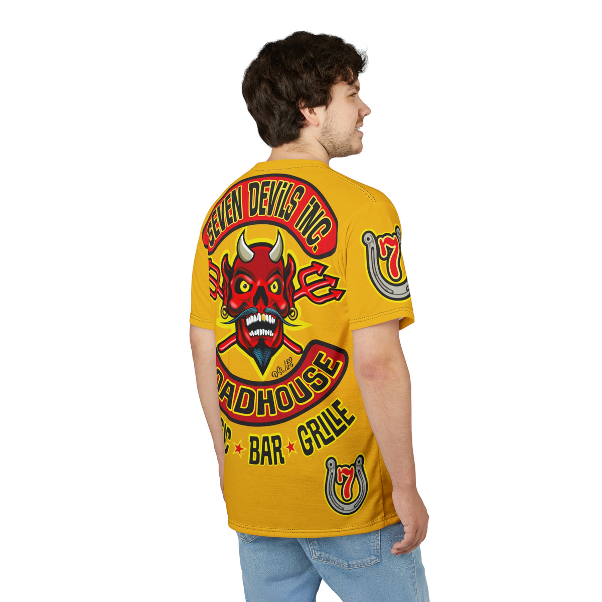 Seven Devils Inc. Roadhouse HiViz Graphic Tee - Motorcycle Custom Riding Super Tee