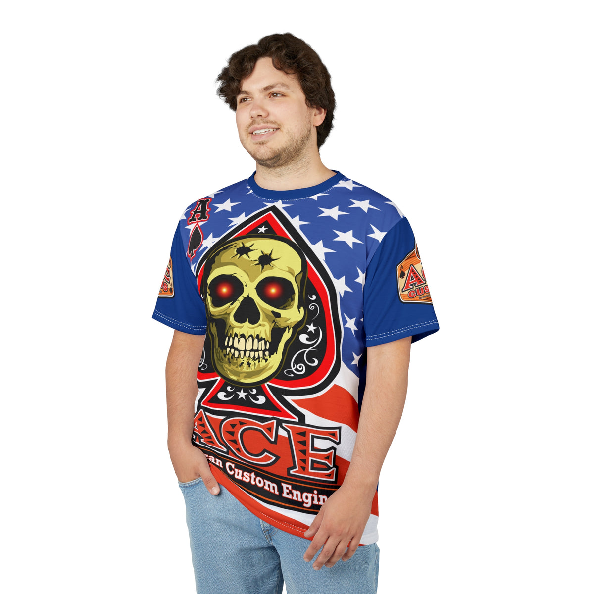 American Custom Engines ACE - Special Lumina Green  Ace of Spades Death Card High Visibility Graphics