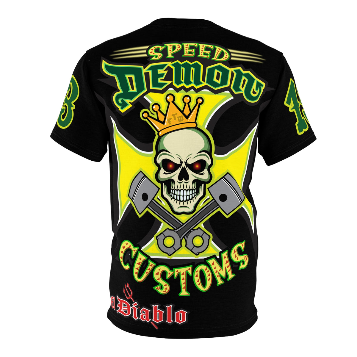 Speed Demon HiViz Blaze Sports Quality  motorcycle Riding Tee