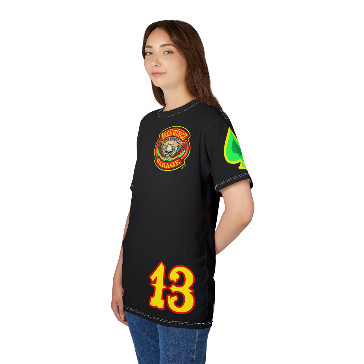 Iron Wingz Custom Motorcycle Unisex Super Tee - Bold Graphic Tee for Bikers