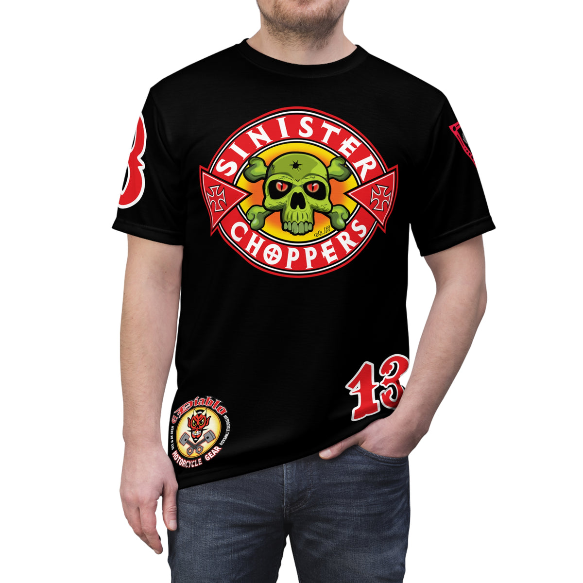 SRT Sinister Choppers  Super Tee - Clean, Beautiful, Design - Outrageous Biker Gear