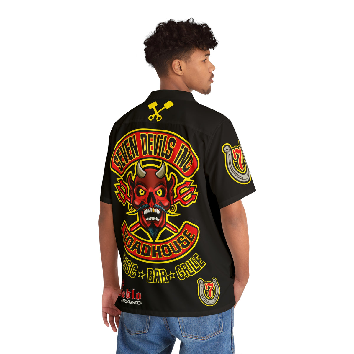 Big Bopper Men's Hawaiian Shirt - Loose, Comfortable Button Up Shirt for Easy Breezy Riding - Sizes to 5XL