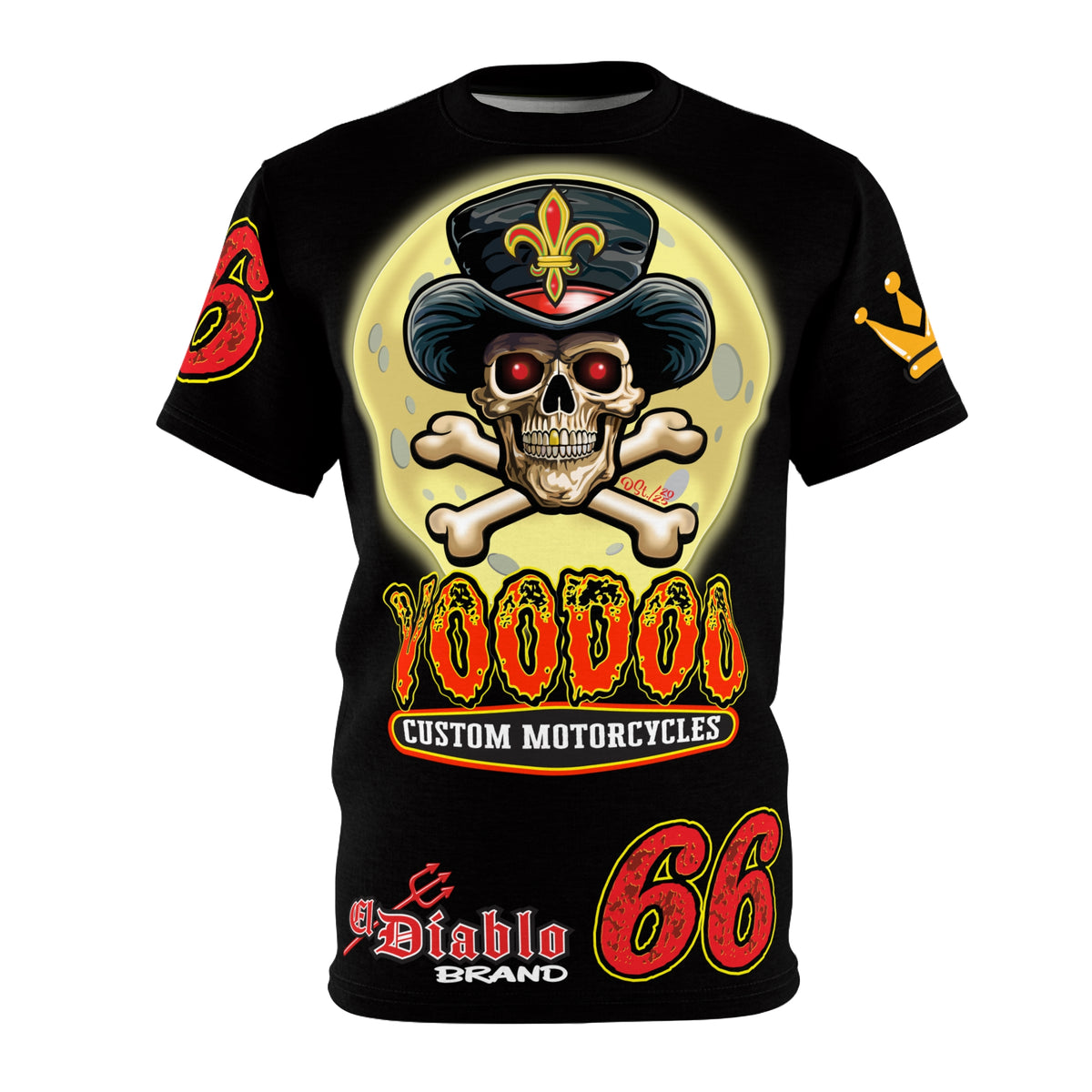 VooDoo Custom Motorcycles  Route 66 Unisex Super Tee - High Performance Riding Gear