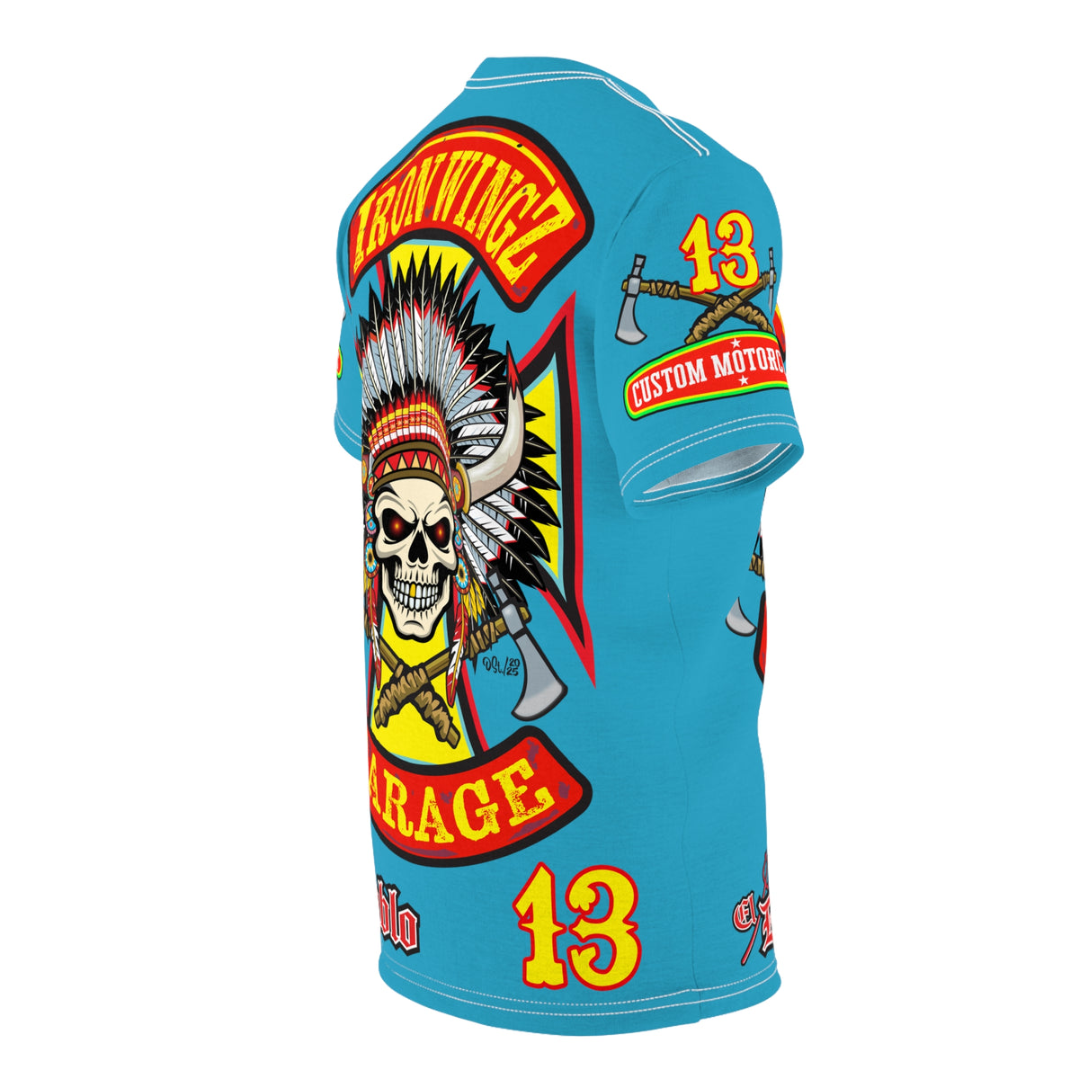 Iron Wingz Garage HiViZ Motorcycle Rider Super Tee