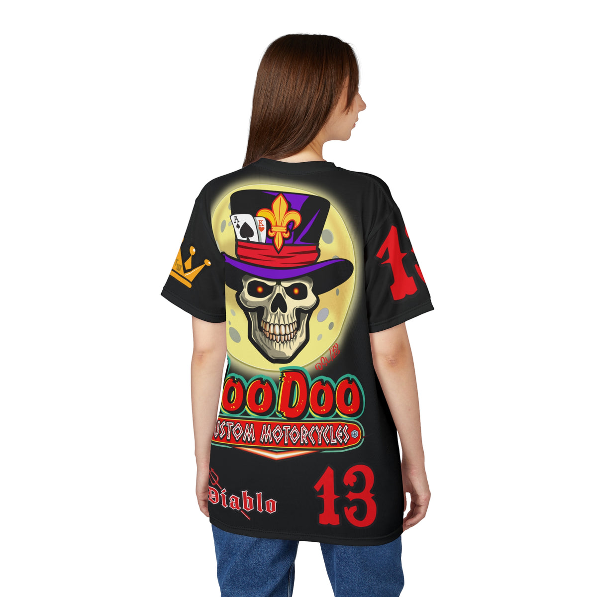 VooDoo Custom Motorcycles BLACK MAGIC - Retro Graphics Biker Tee