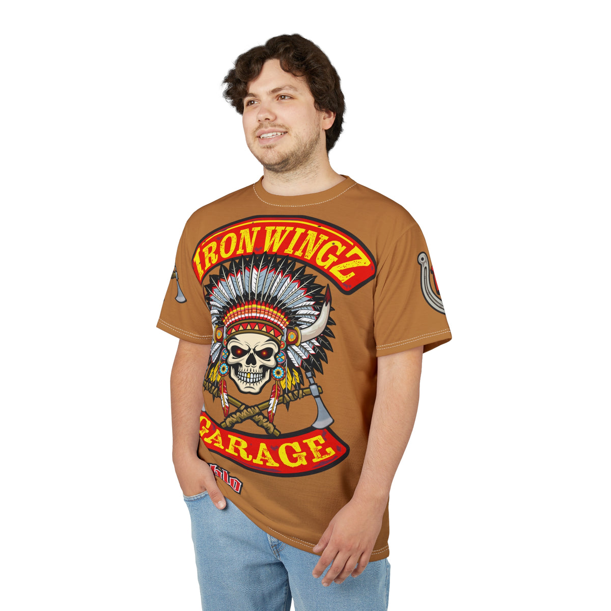 Iron Wingz Garage HiViZ Motorcycle Rider Super Tee